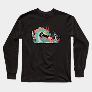 Adorable Dragon Animal Loving Cuddle Embrace Children Kid Tenderness Long Sleeve T-Shirt